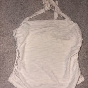 SHEIN White Textured Halter Camisole